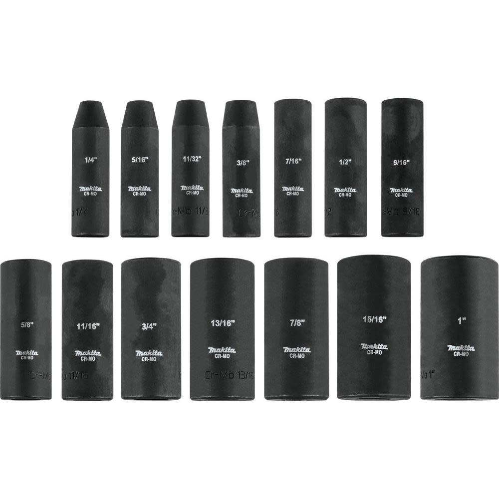 14 Pc. 3/8 Drive Deep Well Impact Socket Set ;