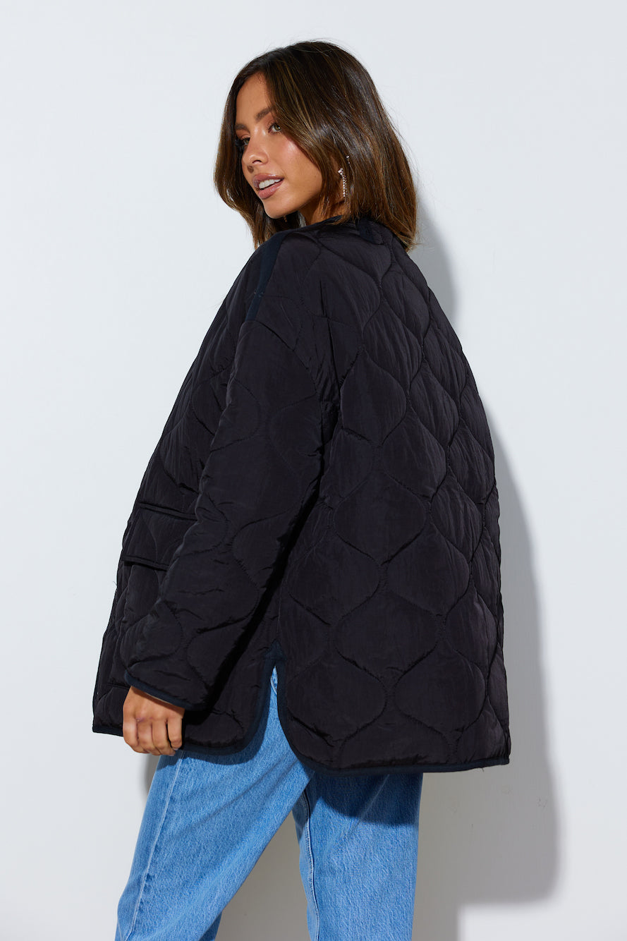 LIONESS Dusk Till Dawn Puffer Jacket Onyx