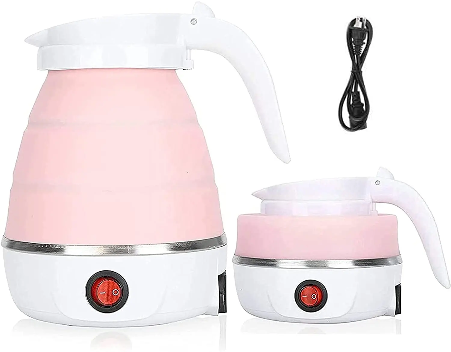 Hot Sale Travel Foldable Kettle with Silicone Electric Insulation Heating Boiler Tea Pot for Camping Portable Electric Kettle