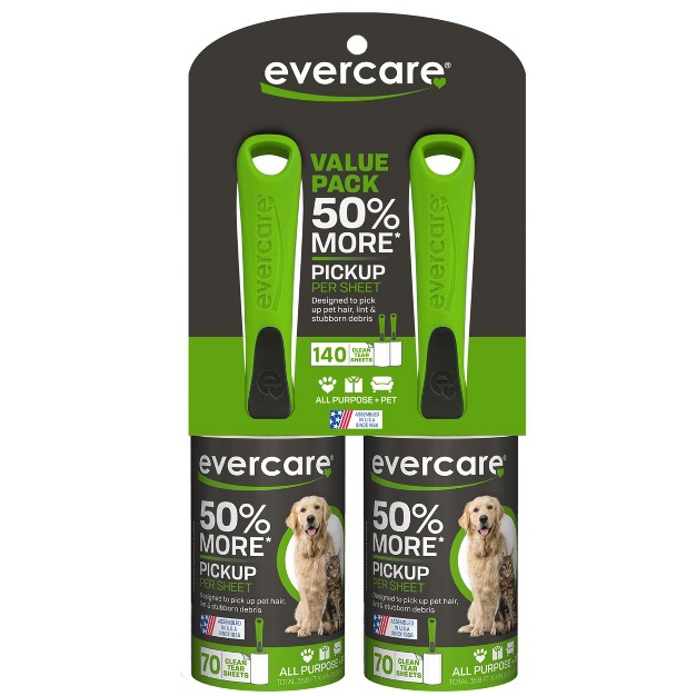 Evercare Pet Twin Pack Lint Roller 140 Sheets