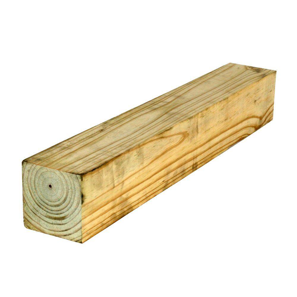 4 in. x 4 in. x 10 ft. #2 Pressure-Treated Ground Contact Southern Pine Wood Post 4220254