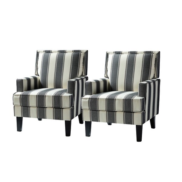 Florencia Upholstered Armchair with Black Legs，set of 2 by HULALA HOME