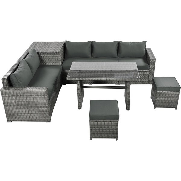 Outdoor 6Piece Rattan Sofa Set