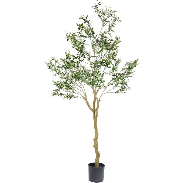 Tall Faux Olive Tree 7ft，Silk Artificial Indoor