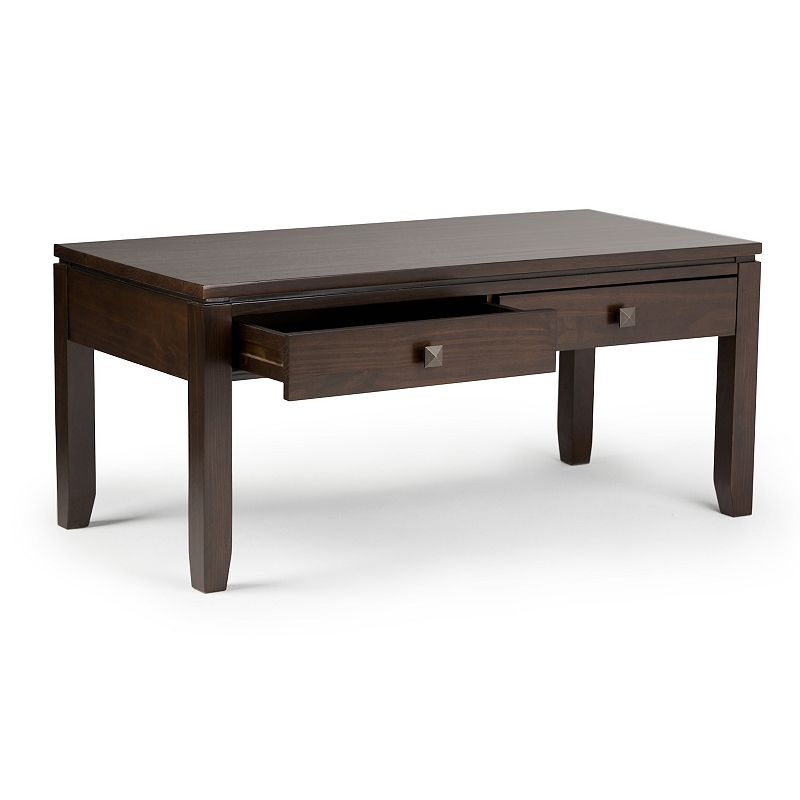 Simpli Home Cosmopolitan Rectangle Contemporary Coffee Table