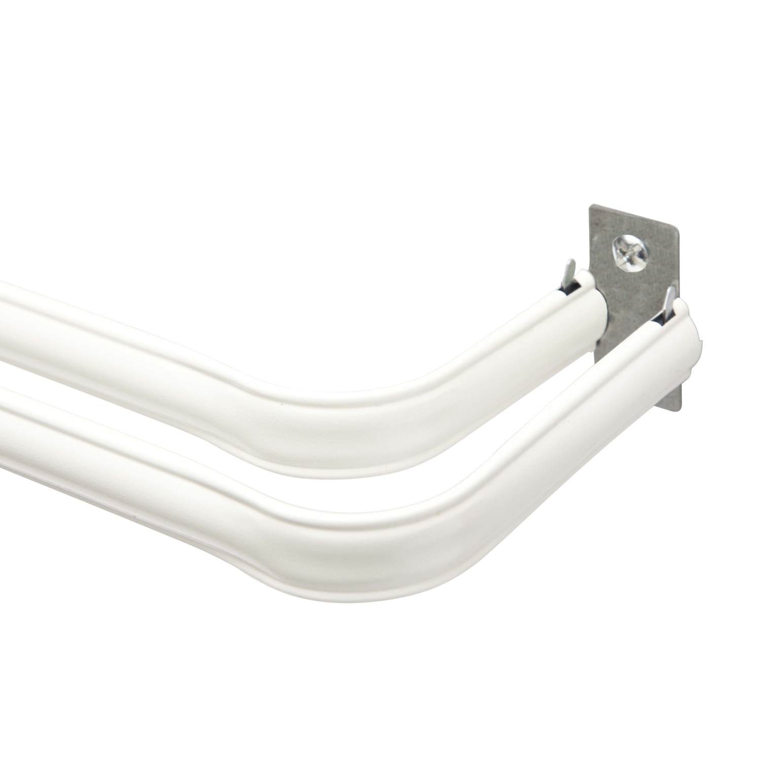 Kenney White Lockseam Curtain Rod 28 in. L X 48 in. L