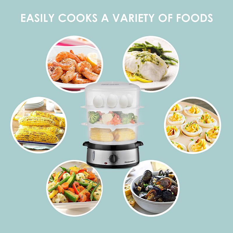 Elite 9-qt. 3-Tier Food Steamer