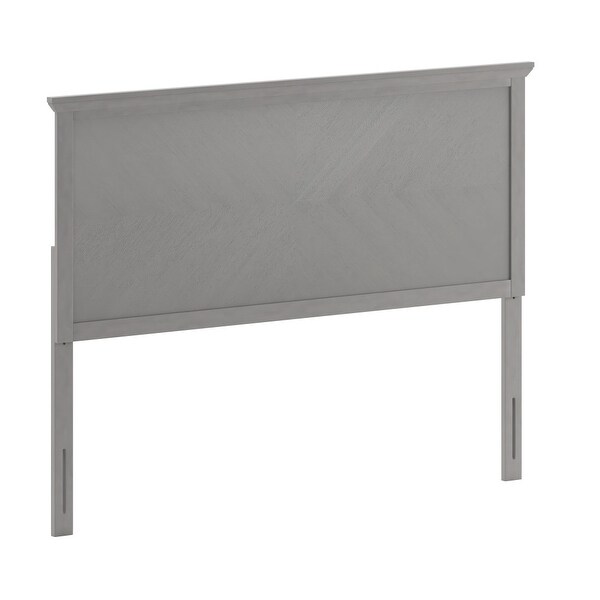 Solid Wood Herringbone Patterned Headboard Only - - 37825685