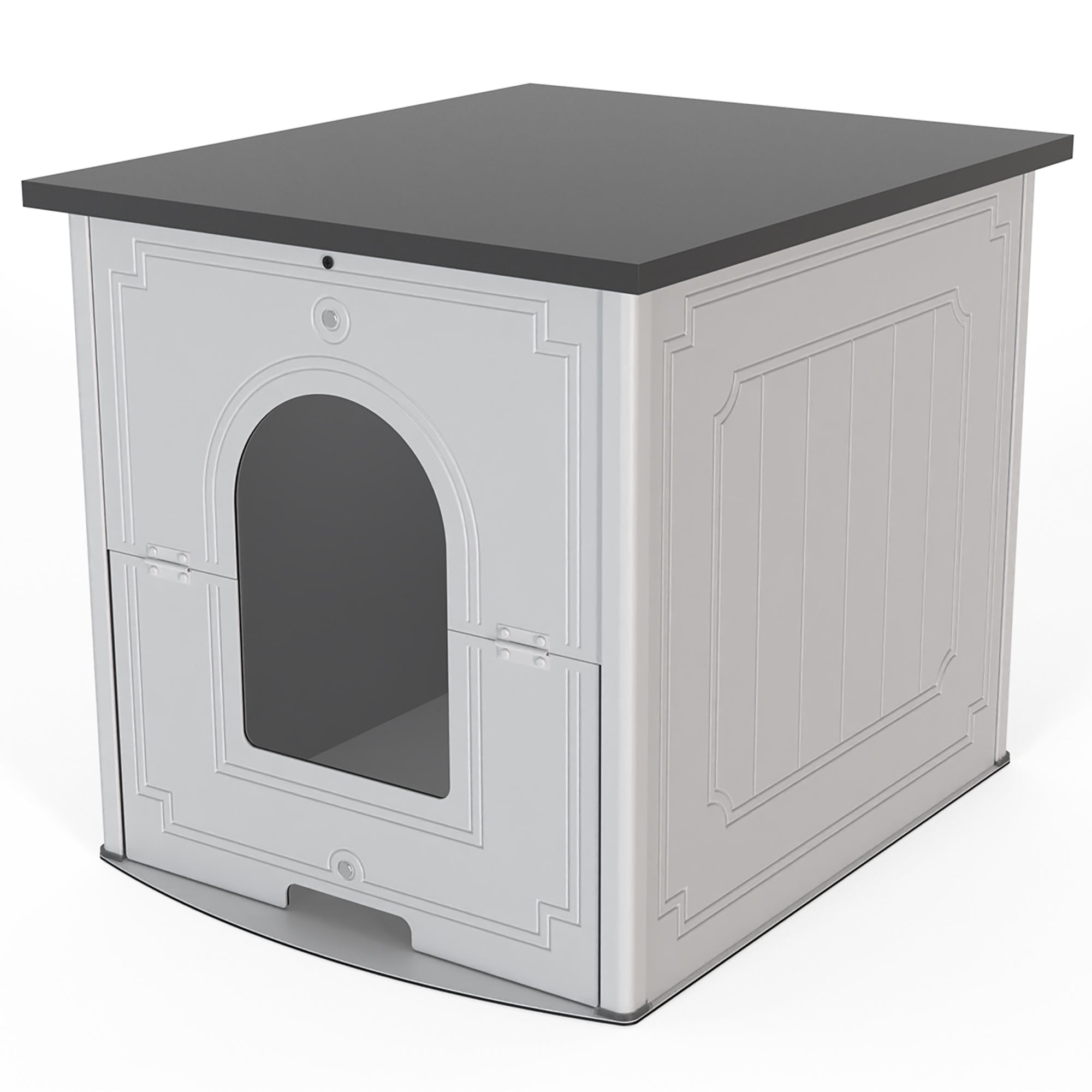 Palram Pets Charlie Cat Litter Box Furniture Hidden