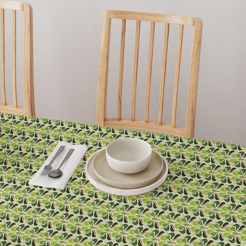 Square Tablecloth， 100% Cotton， 52x52， Floral 100