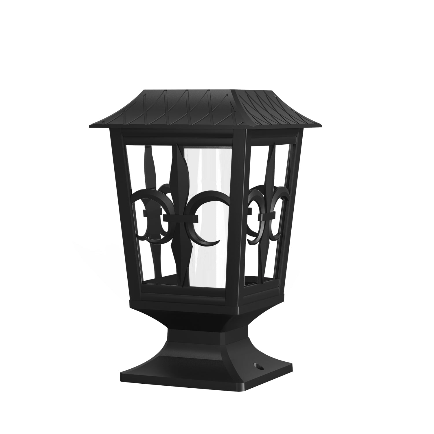 Column Lamp Traditional IP65 Waterproof Column Lamp Outdoor Column Lamp Solar Charging is Applicable to Outdoor Terrace Guardrail Lamp Villa Door Garden Column Lamp Light Control