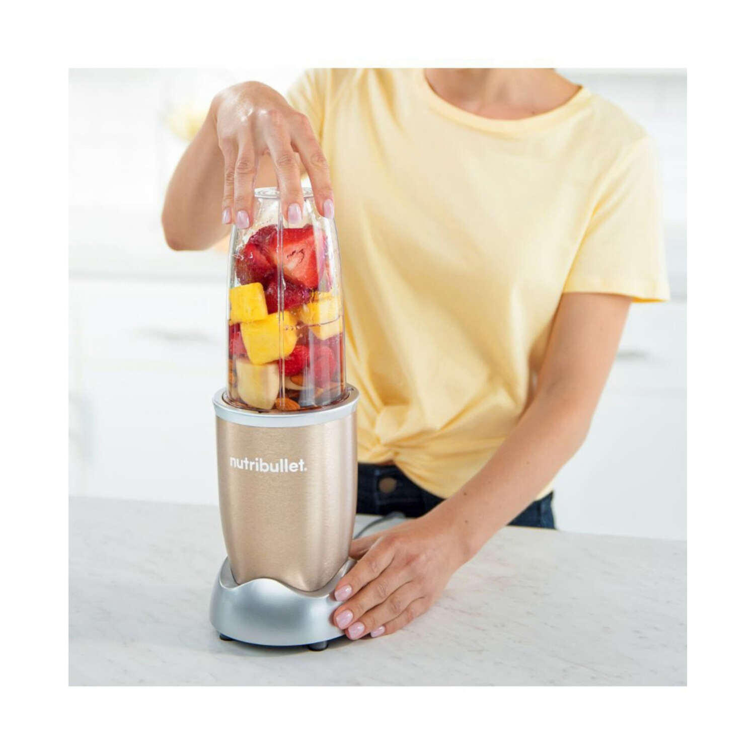 NutriBullet Pro Champagne Plastic Blender 32 oz 1 speed