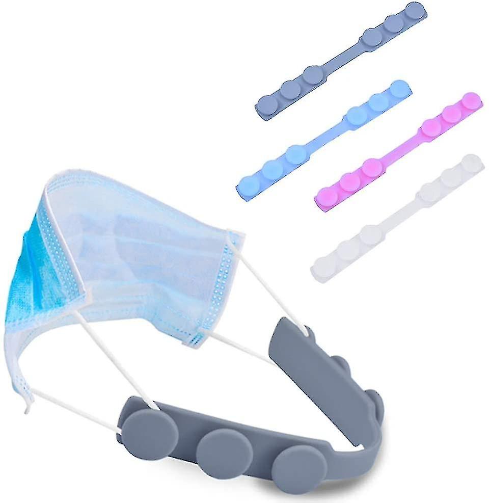 4 Pcs Anti-tightening Mask Strap Extender Mask Holder Hook Ear Strap Adjustable Mask Buckle Fastener Relieve Pressure And Pain