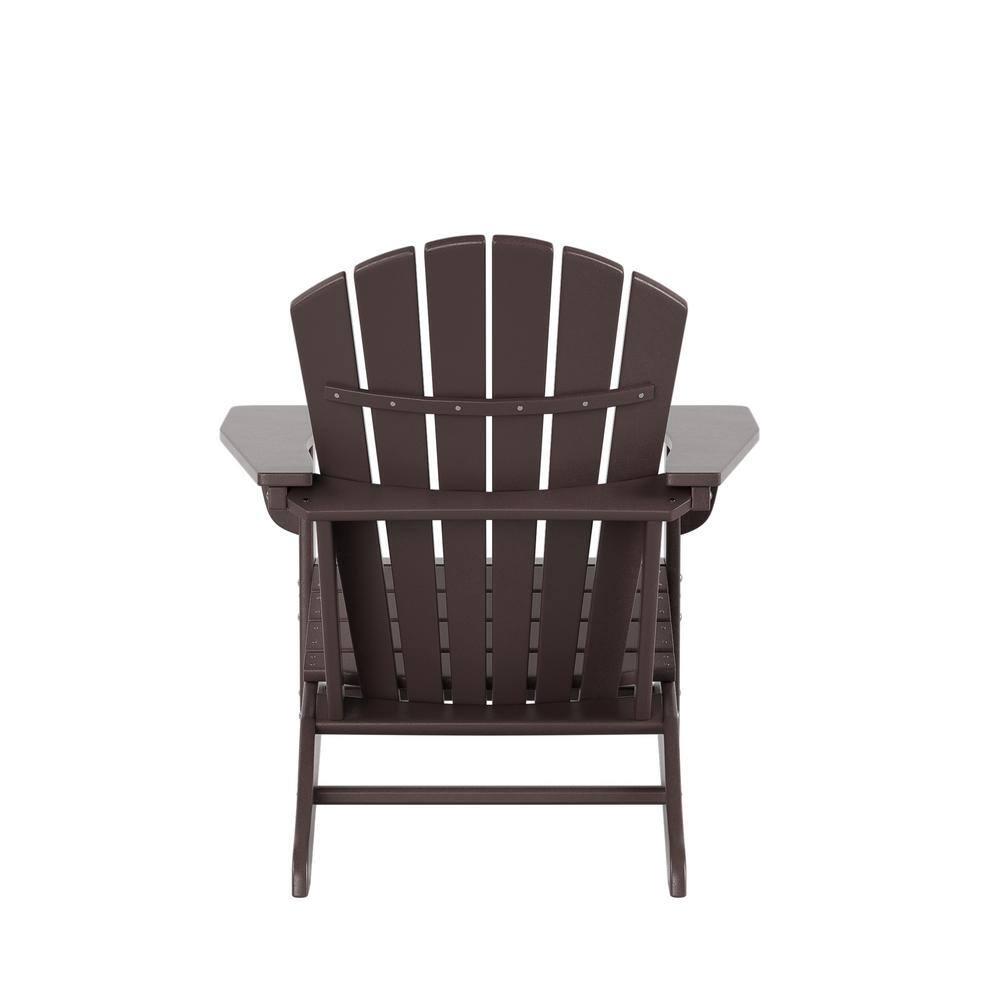 WESTIN OUTDOOR Mason Dark Brown Plastic Outdoor Adirondack Chair