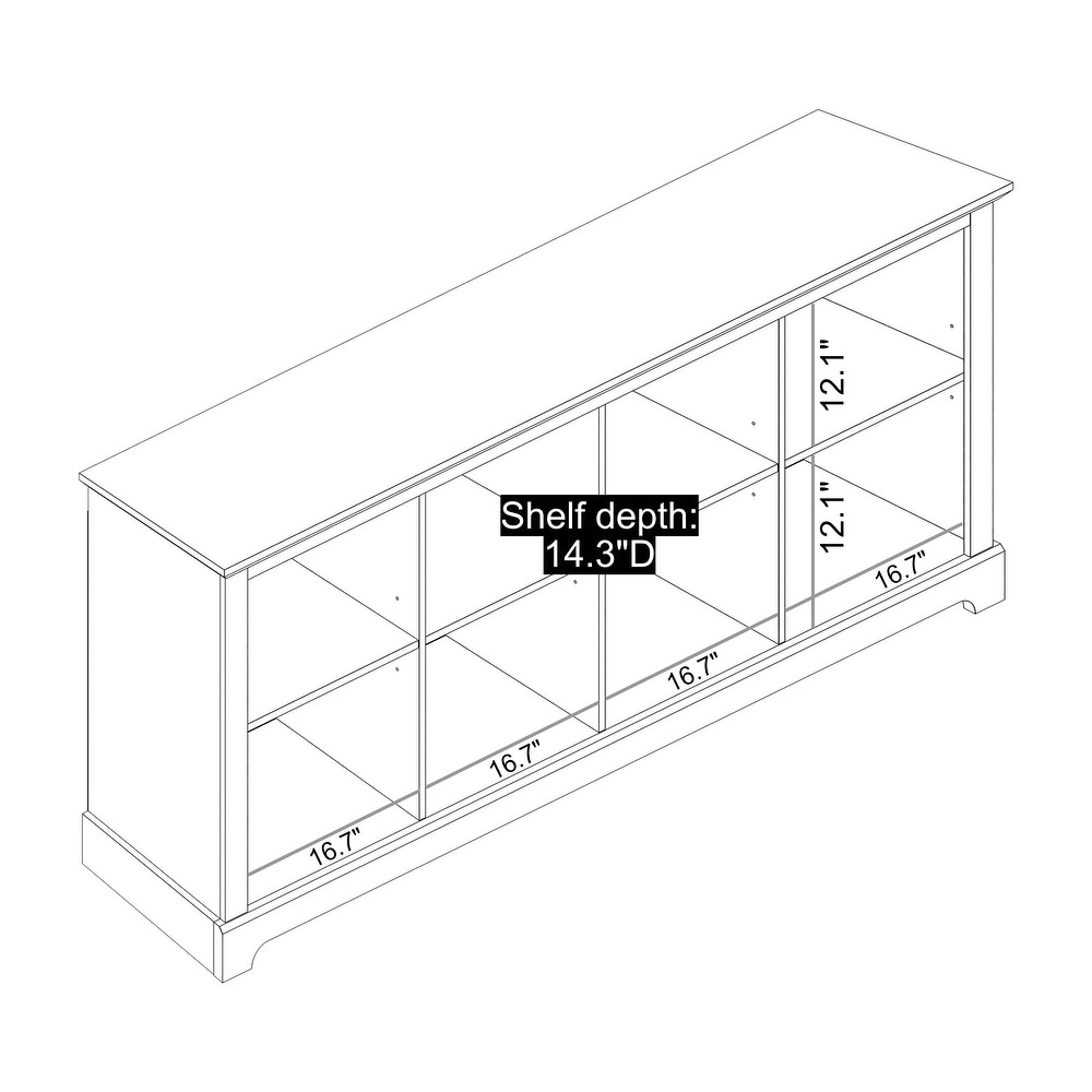 GALANO Calidia 68.2 in. Grey Stone 4 Door Wide TV Stand for TVs up to 75 in.   68.2\