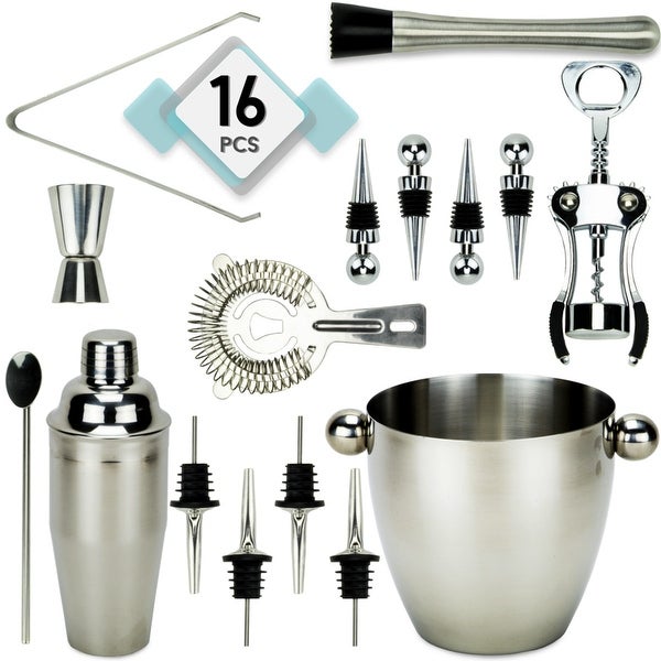 16 Piece-Stainless Steel Bar Set