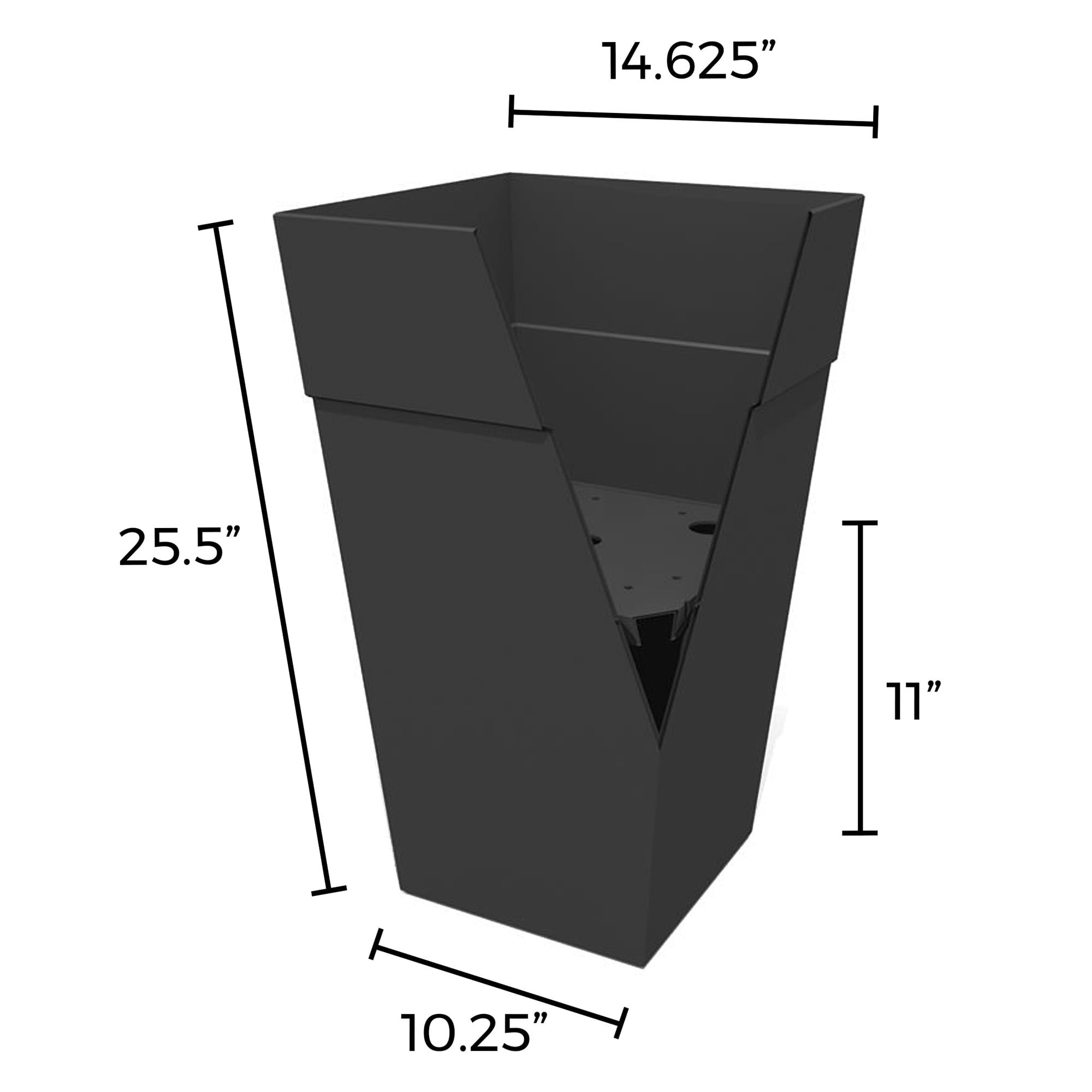 Bloem Finley Tall Tapered Square Planter 25