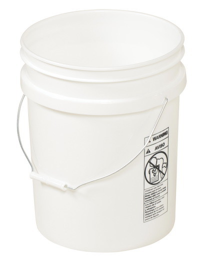 Vestil PAIL 54 PWS white open head pail steel hand...