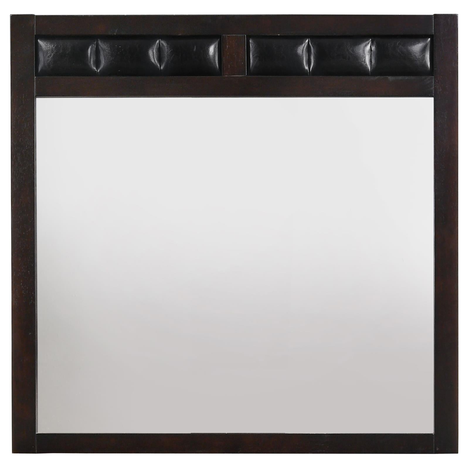 Carlton Upholstered Rectangular Mirror Cappuccino