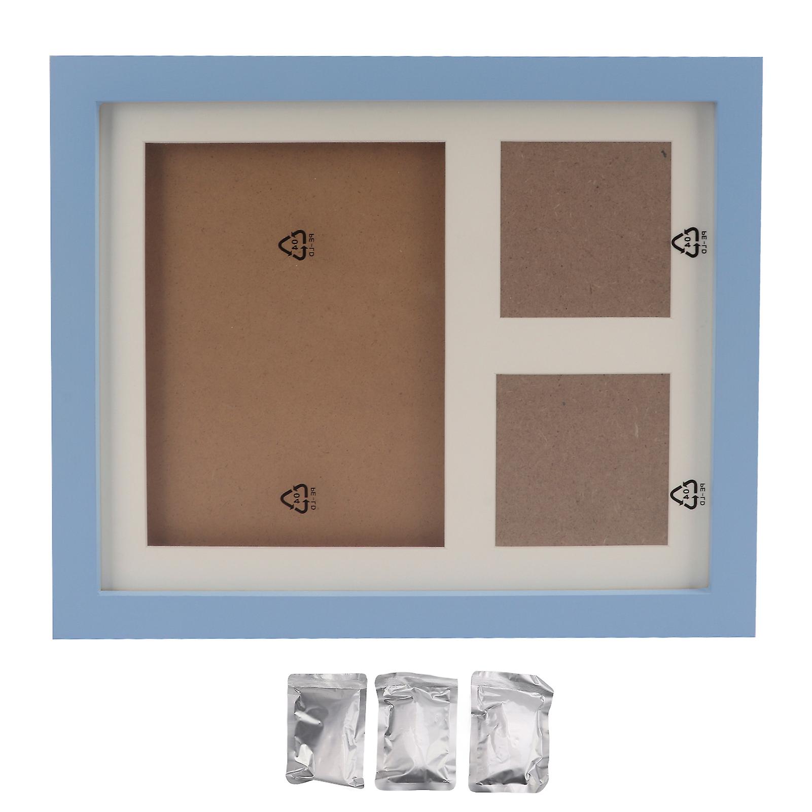 Diy Dog Paw Print Photo Frame Wooden Easy Diy Pet Memorial Picture Pawprints Frame Kitwhite Mud Blue Frame