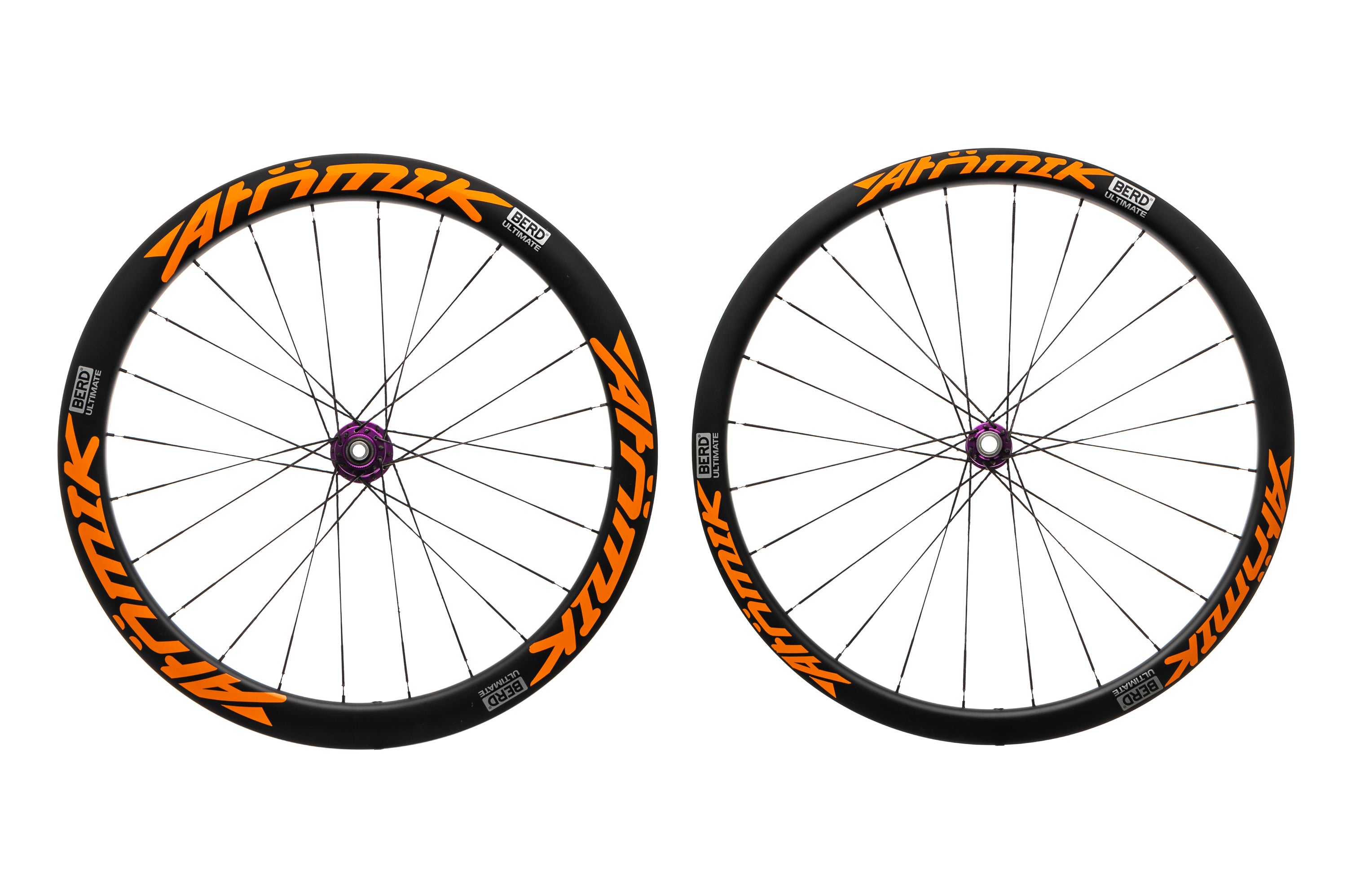 Atomik / BERD 38/50 w/ i9 Hubs Carbon Tubeless 700c Wheelset