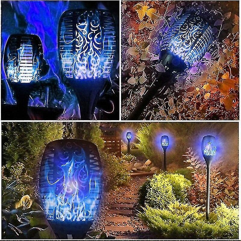 6/9/12pcs Outdoor Solar Lights - Led Solar Lights With Realistic Flames For Decorating Gardens， Terraces， Paths， Lawns Auspicio's Waterproof Solar Tor