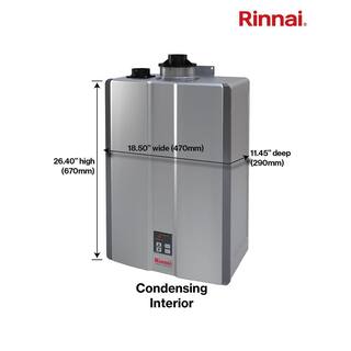 Rinnai Super High Efficiency Plus 9 GPM Residential 160000 BTU Interior Propane Gas Tankless Water Heater RSC160iP