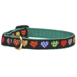 Up Country Colorful Hearts Cat Collar