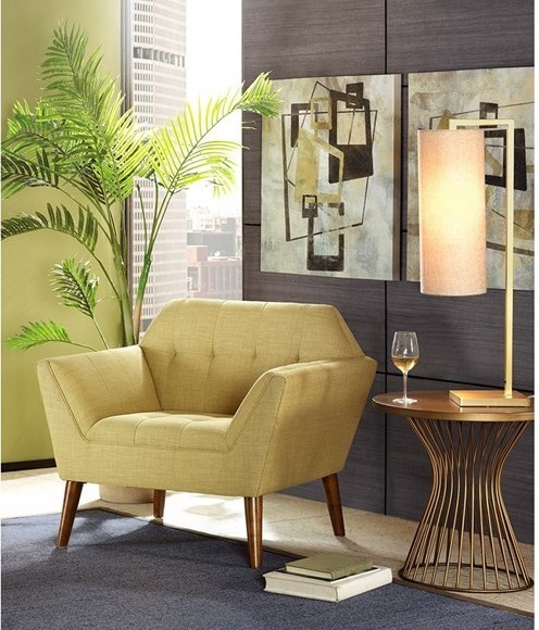 INK+IVY Modern Mid Century Accent Arm Chair   Midcentury   Armchairs And Accent Chairs   by Olliix  Houzz