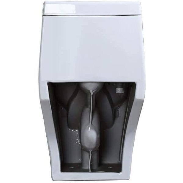 FINE FIXTURES Atlantis 12 in. Rough-In 1-Piece 11.6 GPF Dual Flush Elongated Toilet in White Seat Included MOTB12W