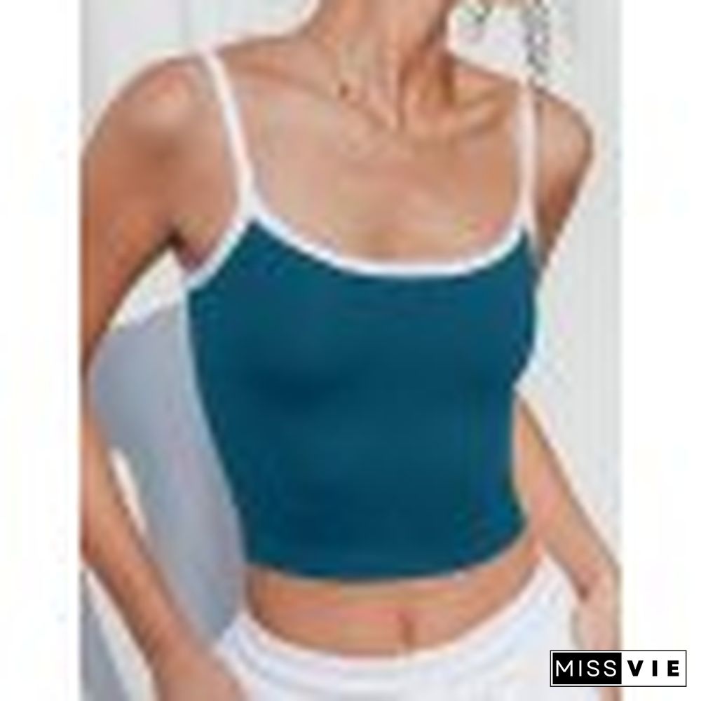 Contrast Trim Vintage Crop Cami Top