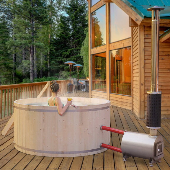 ALEKO PEWSHTUB AP Wood Fired Hot Tub and Ice Bath ...