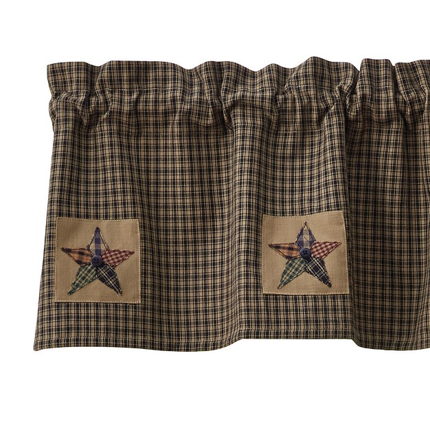 Pieced Star Lined Patch Valance