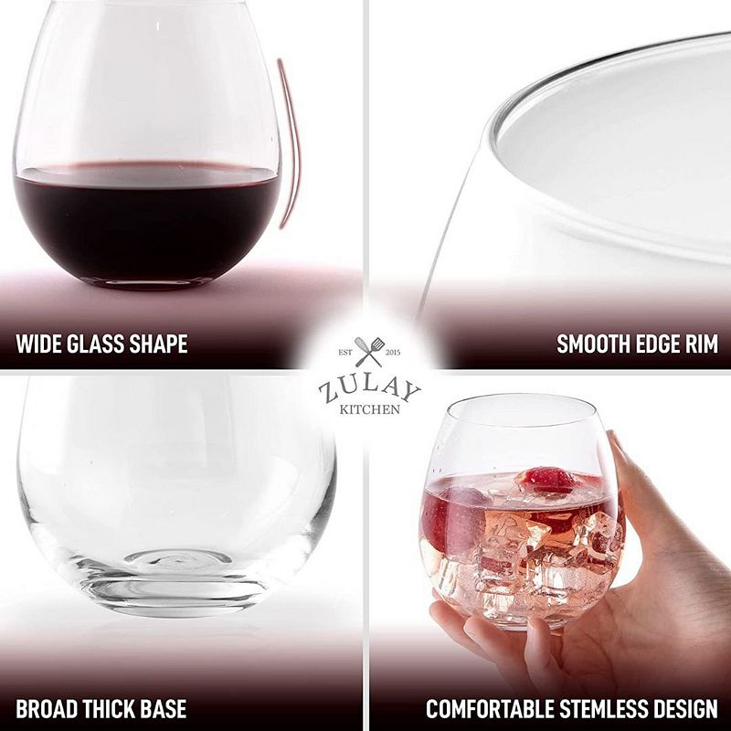 Stemless Wine Glasses Set