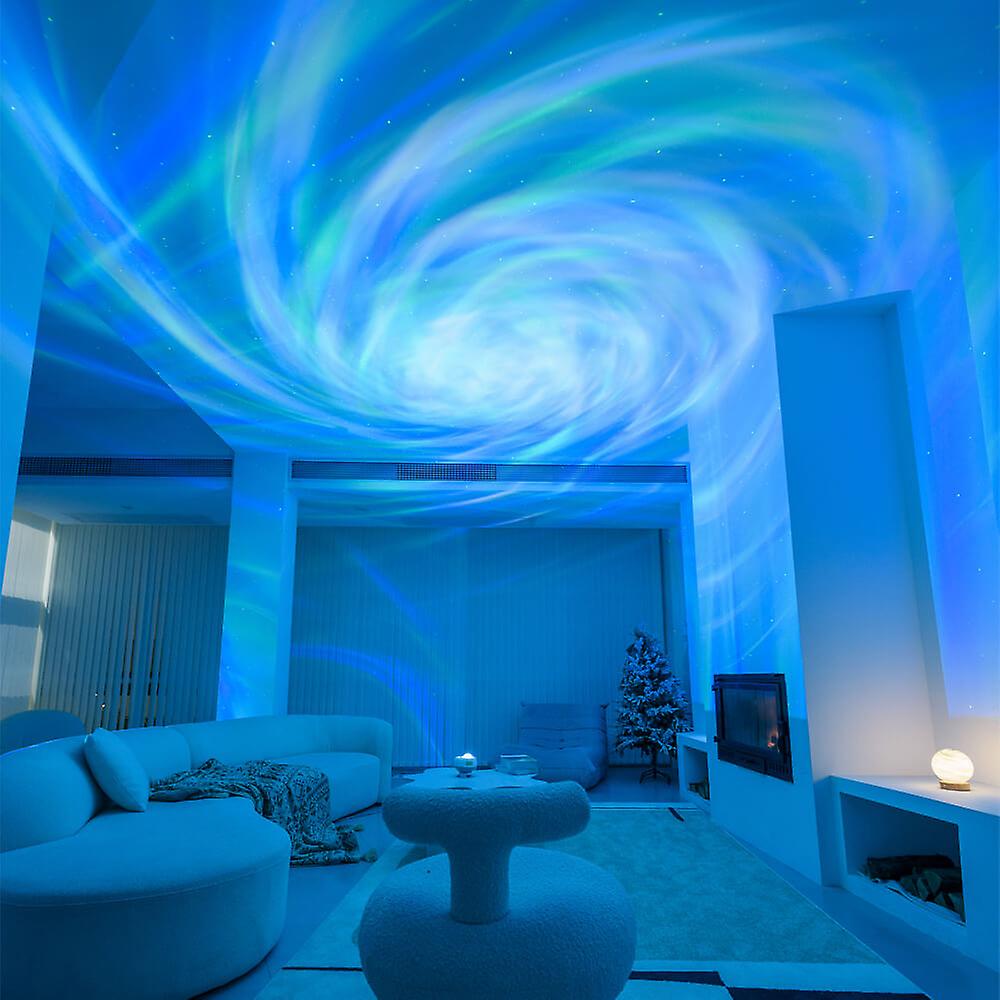 Whirlwind Star Galaxy Projection Night Lights Bluetooth Music Starry Aurora Projector Kids Bedroom Ceiling Ambience Night Lamp