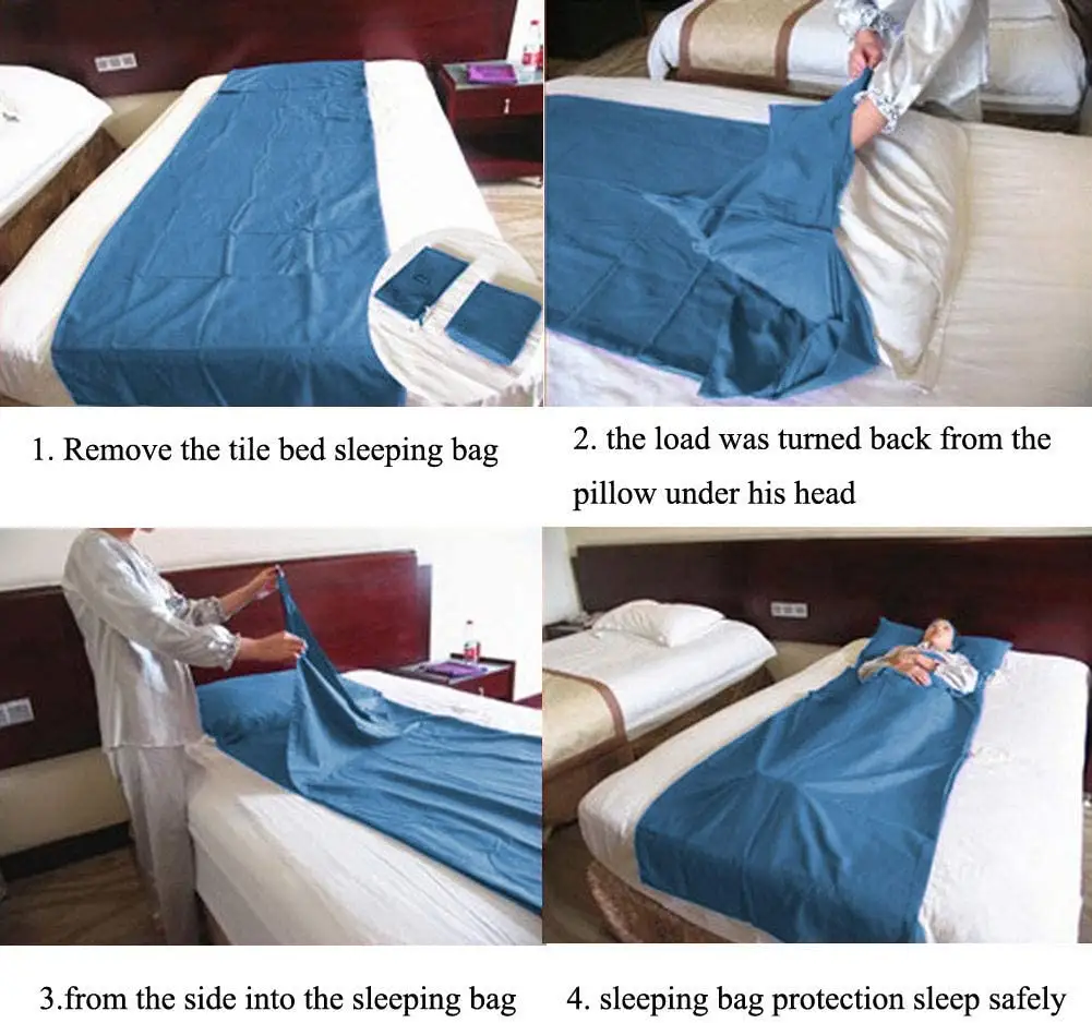 Woqi 100% cotton travel/hotel sleeping bag liner