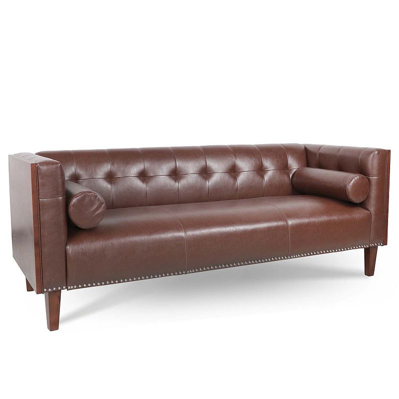 F.c Design Wooden Decorated Arm 3 Seater Sofa With  Spacious Design