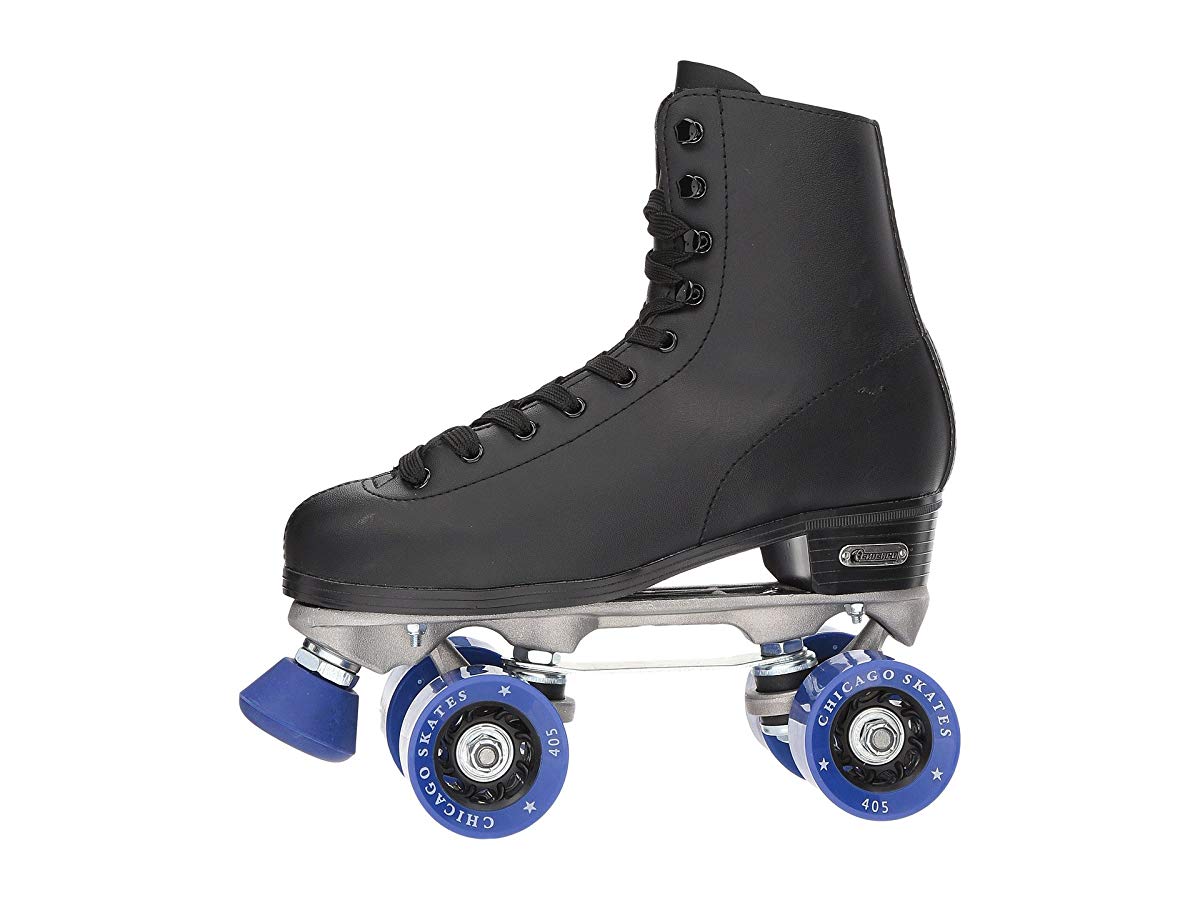 Chicago Men's Classic Quad Roller Skates Black Classic Rink Skate, Size 5