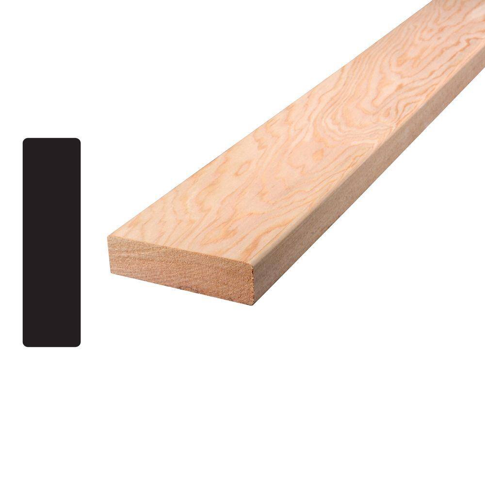 Alexandria Moulding Douglas Fir S4SE4E 1 in. x 3 in. Mixed Grain Board (Actual: 0.6875 in. x 2.5 in. x 96 in.) 001X3-DM096C