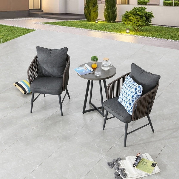 Patio Festival 3Piece Metal Outdoor Bistro Set