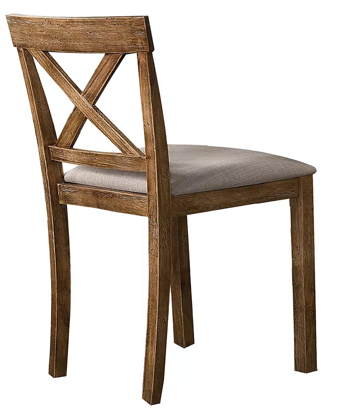 Best Master Furniture Janet Driftwood Transitional Dining Chairs Set of 2