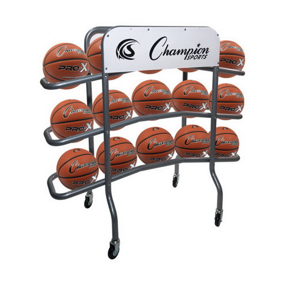 Champion Sports CBR15 3 Tier Pro Basketball Rack