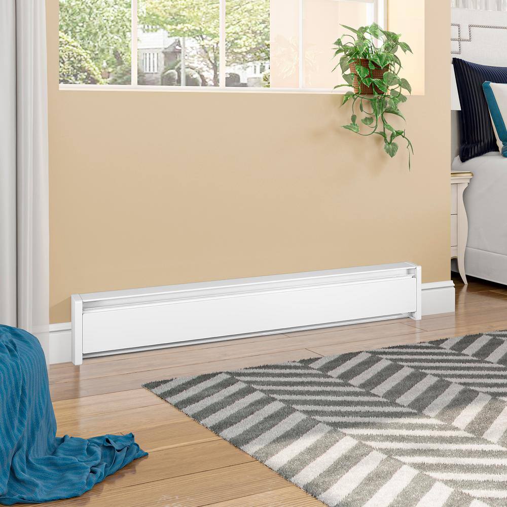 Cadet 59 in. 120-volt 1000-watt SoftHeat Hydronic Electric Baseboard Heater in White EBHN1000-1W