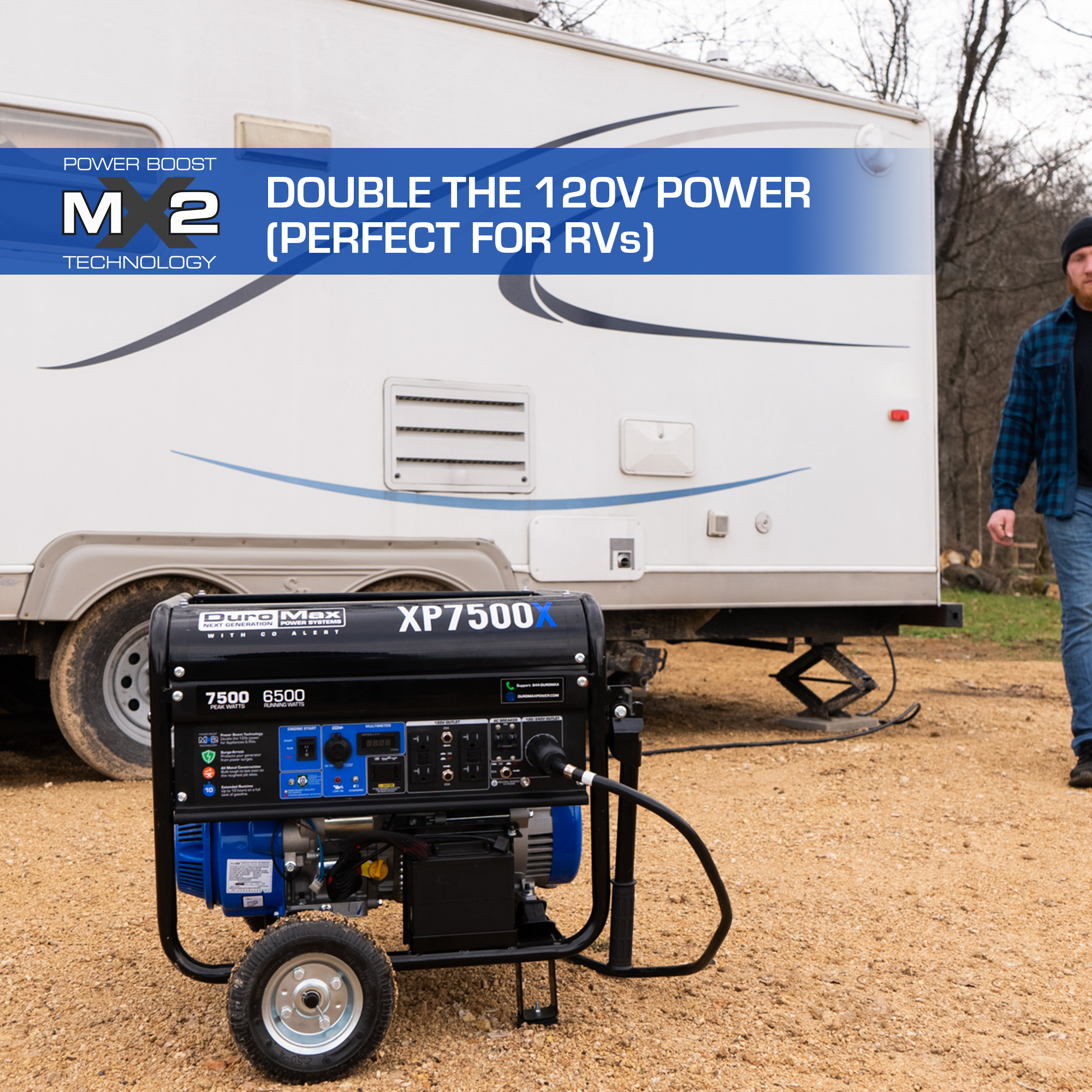 7,500 Watt Gasoline Portable Generator w/ CO Alert