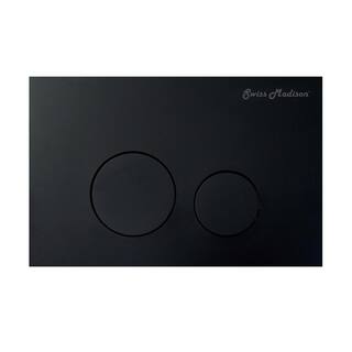 Swiss Madison Wall Mount Dual Flush Actuator Plate in Matte Black SM-WC001B