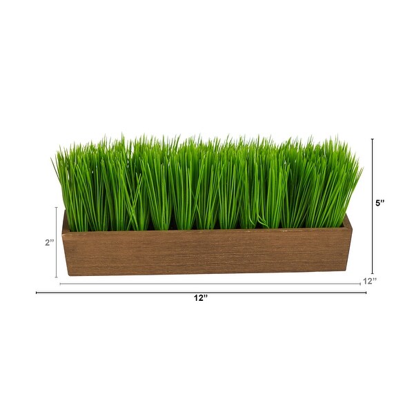 12 Grass Artificial Plant in Decorative Planter