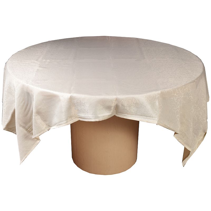 Hotel Scroll Beige Tablecloth