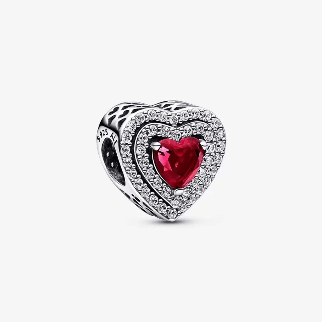 PANDORA  Sparkling Levelled Heart Charm