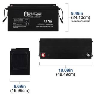 MIGHTY MAX BATTERY 12V 150AH SLA Replacement Battery for AGM 6-EVF-150A MAX3961782