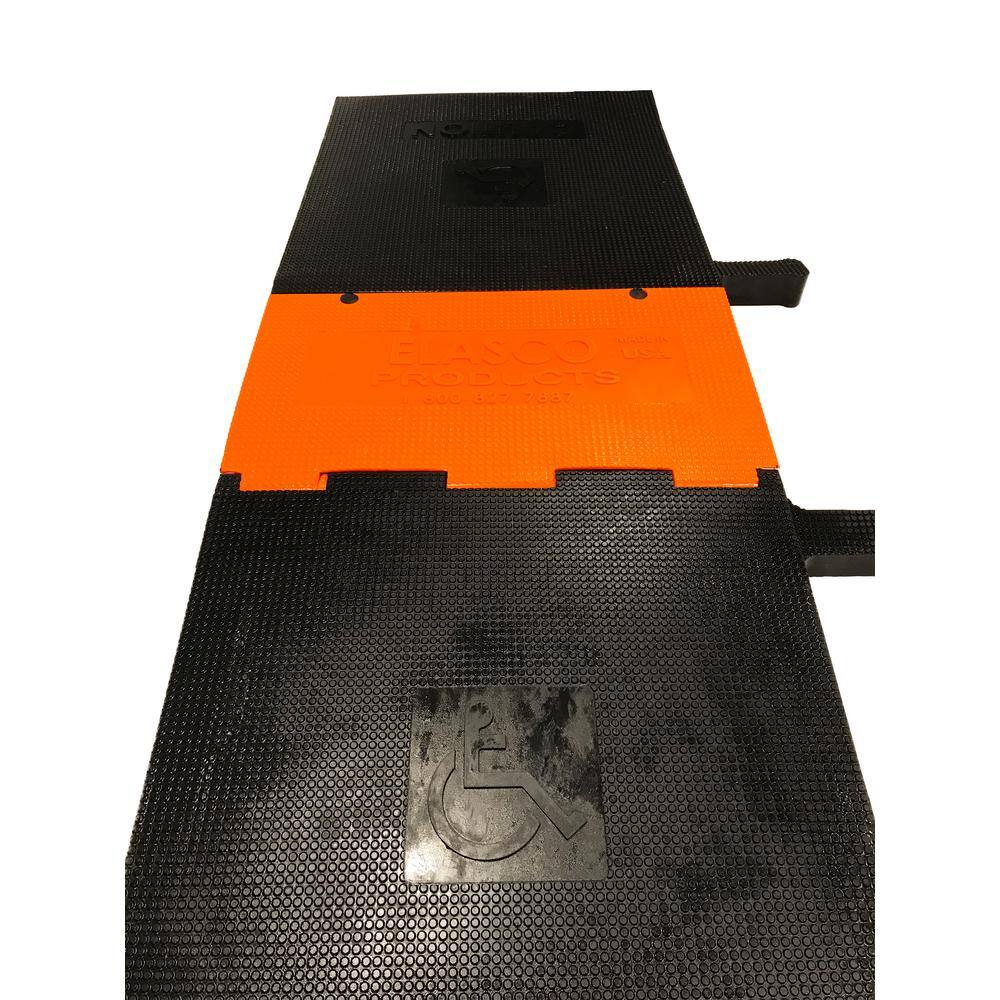 Elasco ADA Ramp (Americans with Disabilities Act Cable Ramp) 5-Channels Heavy-Duty in Black and Orange UG5140-ADA